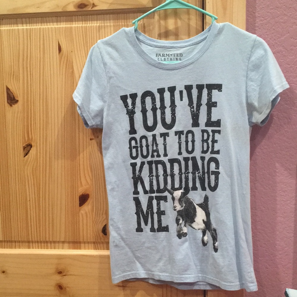 Light blue T-shirt girls small.